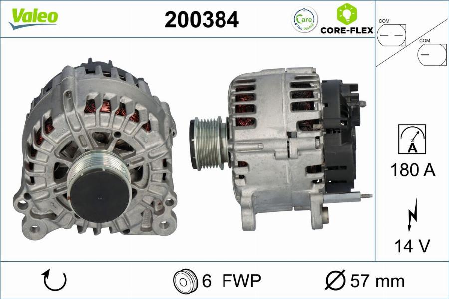 Valeo 200384 - Alternatore www.autoricambit.com