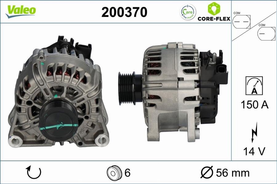 Valeo 200370 - Alternatore www.autoricambit.com