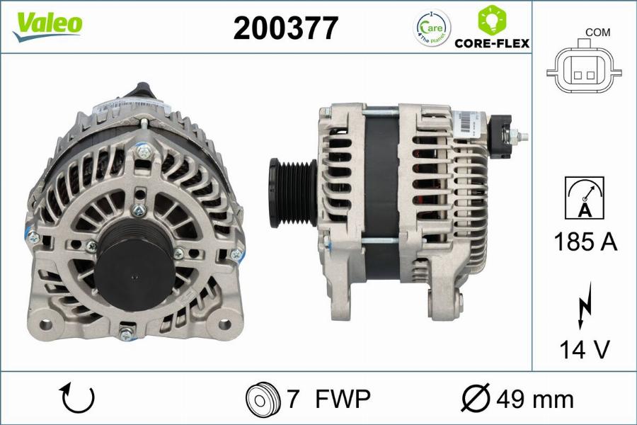 Valeo 200377 - Alternatore www.autoricambit.com