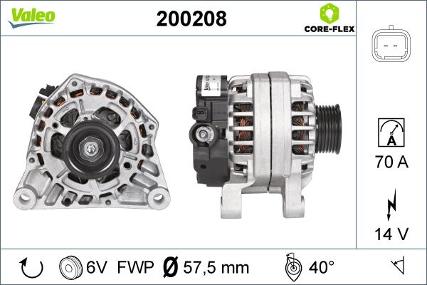 Valeo 200208 - Alternatore www.autoricambit.com