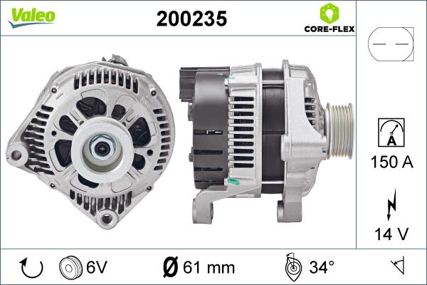 Valeo 200235 - Alternatore www.autoricambit.com