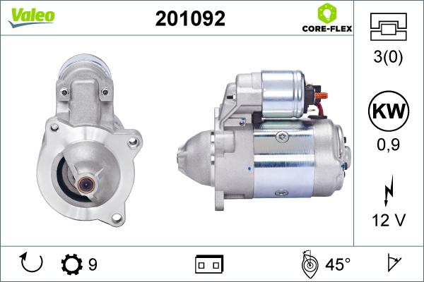 Valeo 201092 - Motorino d'avviamento www.autoricambit.com