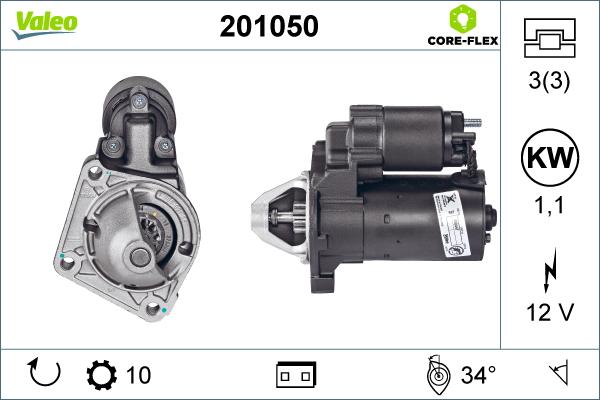 Valeo 201050 - Motorino d'avviamento www.autoricambit.com