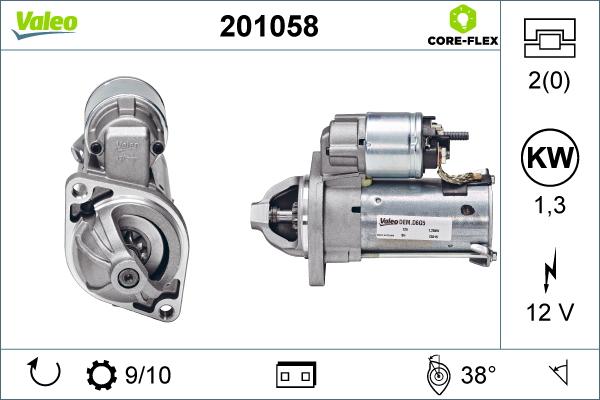 Valeo 201058 - Motorino d'avviamento www.autoricambit.com