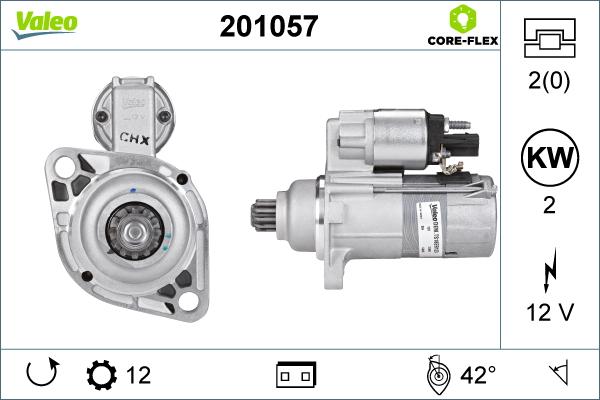 Valeo 201057 - Motorino d'avviamento www.autoricambit.com