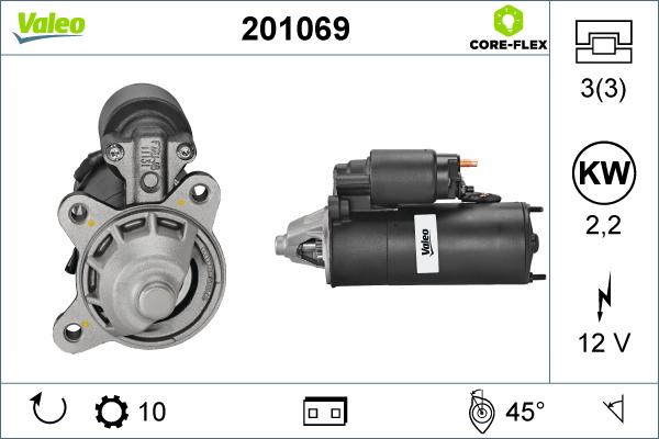 Valeo 201069 - Motorino d'avviamento www.autoricambit.com