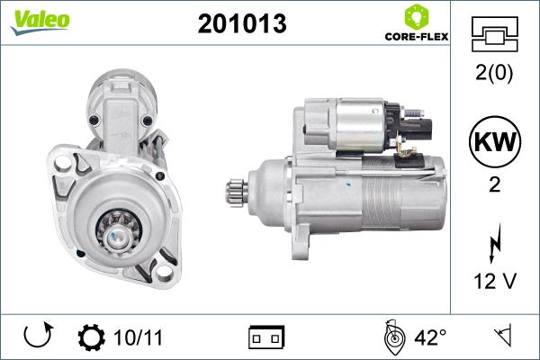 Valeo 201013 - Motorino d'avviamento www.autoricambit.com