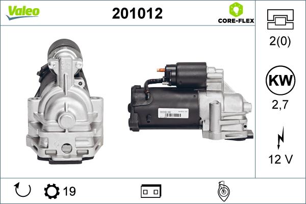 Valeo 201012 - Motorino d'avviamento www.autoricambit.com