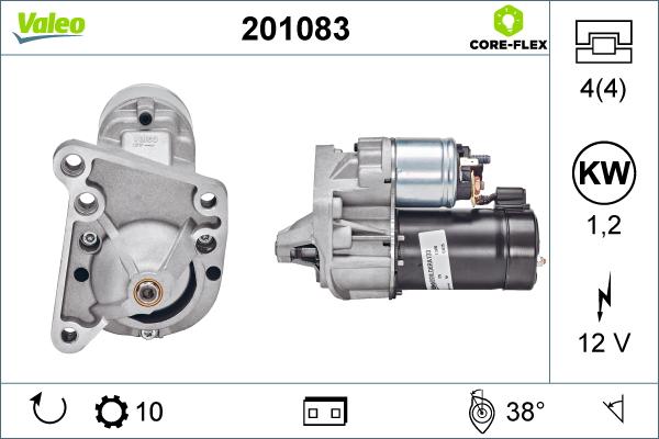 Valeo 201083 - Motorino d'avviamento www.autoricambit.com