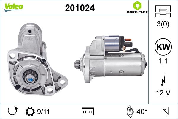 Valeo 201024 - Motorino d'avviamento www.autoricambit.com