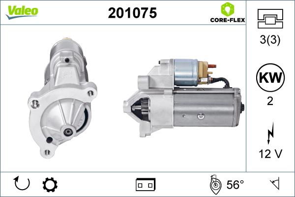 Valeo 201075 - Motorino d'avviamento www.autoricambit.com