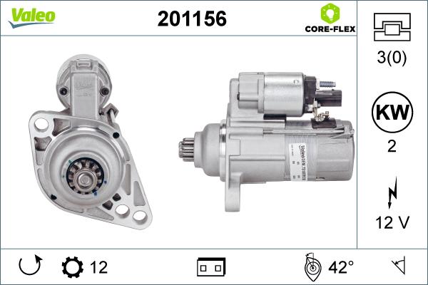 Valeo 201156 - Motorino d'avviamento www.autoricambit.com