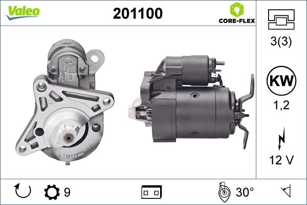 Valeo 201100 - Motorino d'avviamento www.autoricambit.com