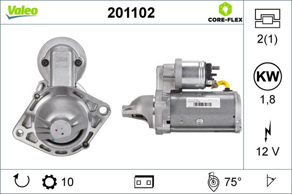 Valeo 201102 - Motorino d'avviamento www.autoricambit.com