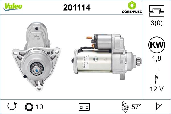 Valeo 201114 - Motorino d'avviamento www.autoricambit.com