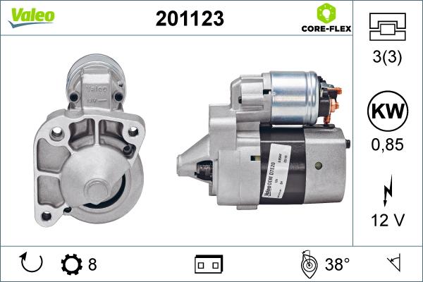 Valeo 201123 - Motorino d'avviamento www.autoricambit.com