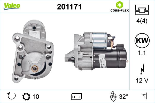 Valeo 201171 - Motorino d'avviamento www.autoricambit.com