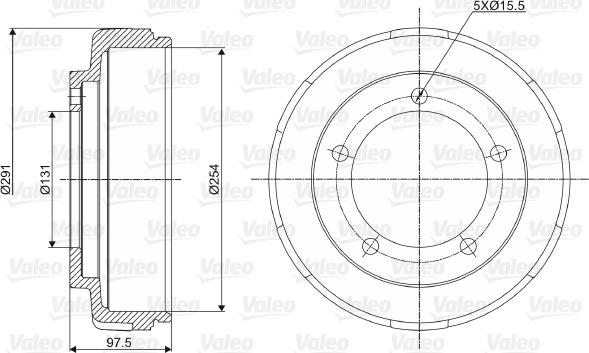 Valeo 237040 - Tamburo freno www.autoricambit.com