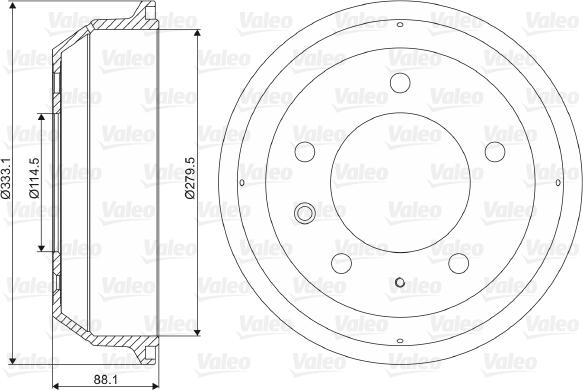 Valeo 237004 - Tamburo freno www.autoricambit.com