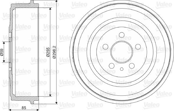 Valeo 237005 - Tamburo freno www.autoricambit.com