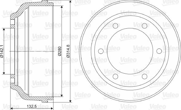 Valeo 237015 - Tamburo freno www.autoricambit.com