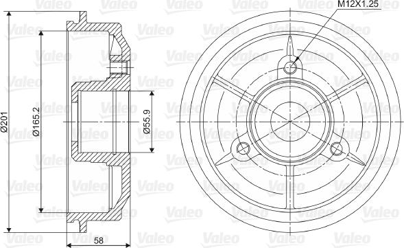 Valeo 237010 - Tamburo freno www.autoricambit.com