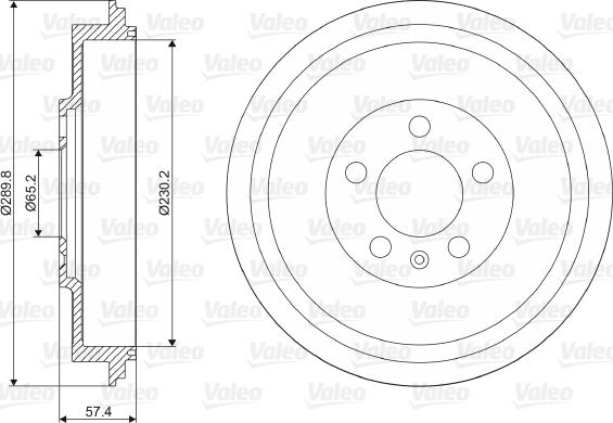 Valeo 237085 - Tamburo freno www.autoricambit.com