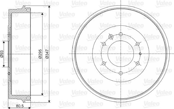 Valeo 237080 - Tamburo freno www.autoricambit.com