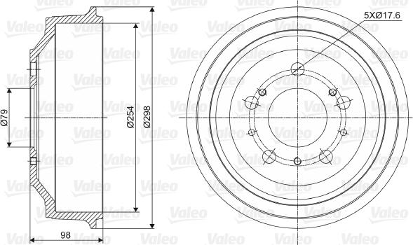 Valeo 237028 - Tamburo freno www.autoricambit.com