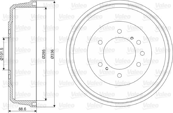 Valeo 237108 - Tamburo freno www.autoricambit.com