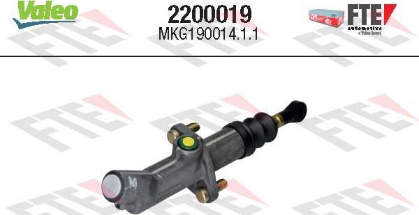 Valeo 2200019 - Cilindro trasmettitore, Frizione www.autoricambit.com