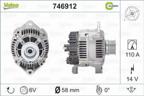 Valeo 746912 - Alternatore www.autoricambit.com