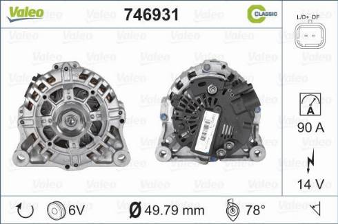 Valeo 746931 - Alternatore www.autoricambit.com