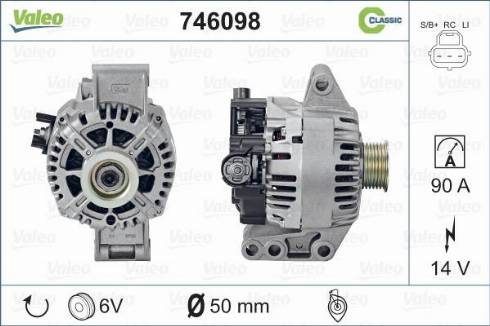 Valeo 746098 - Alternatore www.autoricambit.com