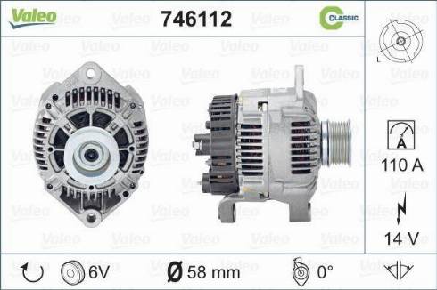 Valeo 746112 - Alternatore www.autoricambit.com