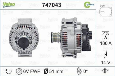 Valeo 747043 - Alternatore www.autoricambit.com