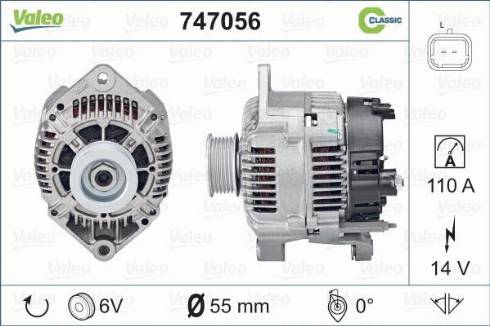 Valeo 747056 - Alternatore www.autoricambit.com