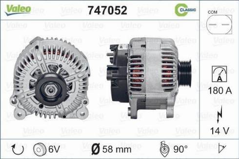 Valeo 747052 - Alternatore www.autoricambit.com