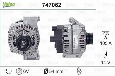 Valeo 747062 - Alternatore www.autoricambit.com