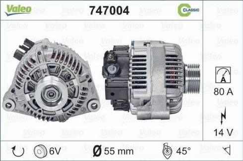 Valeo 747004 - Alternatore www.autoricambit.com