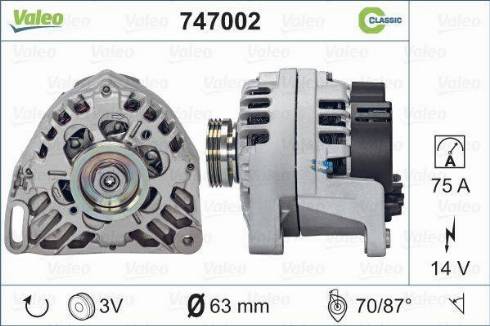 Valeo 747002 - Alternatore www.autoricambit.com