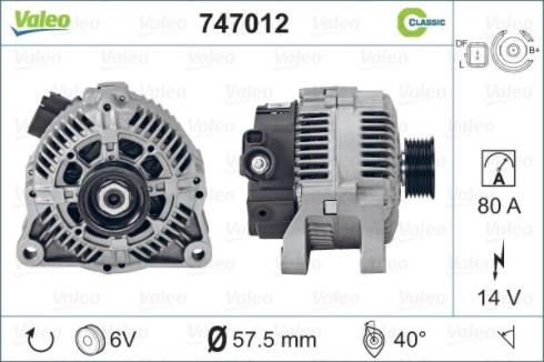 Valeo 747012 - Alternatore www.autoricambit.com