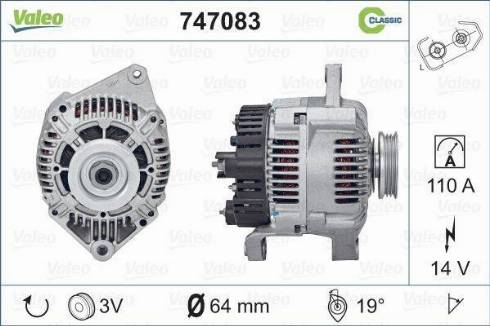 Valeo 747083 - Alternatore www.autoricambit.com