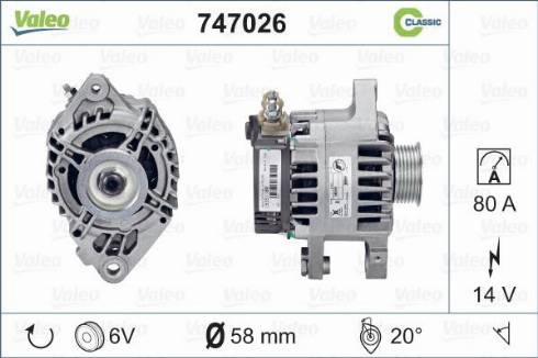 Valeo 747026 - Alternatore www.autoricambit.com