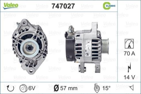 Valeo 747027 - Alternatore www.autoricambit.com