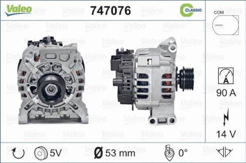 Valeo 747076 - Alternatore www.autoricambit.com