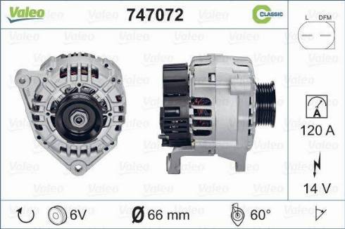 Valeo 747072 - Alternatore www.autoricambit.com