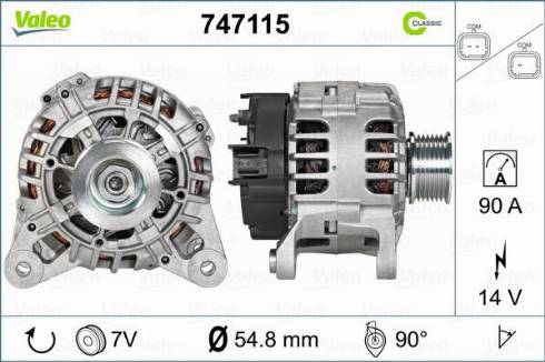 Valeo 747115 - Alternatore www.autoricambit.com