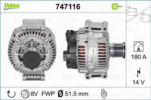 Valeo 747116 - Alternatore www.autoricambit.com