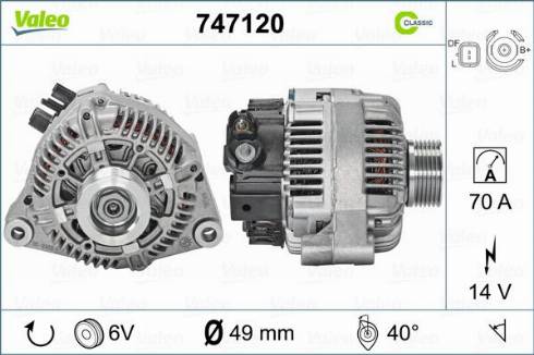 Valeo 747120 - Alternatore www.autoricambit.com